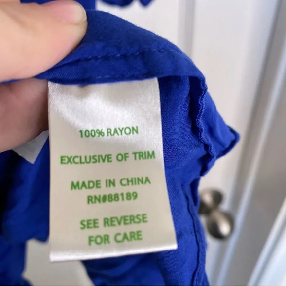 LILLY PULITZER Alanna Off The Shoulder Dress In Bomber Blue Size XS - Picture 7 of 8